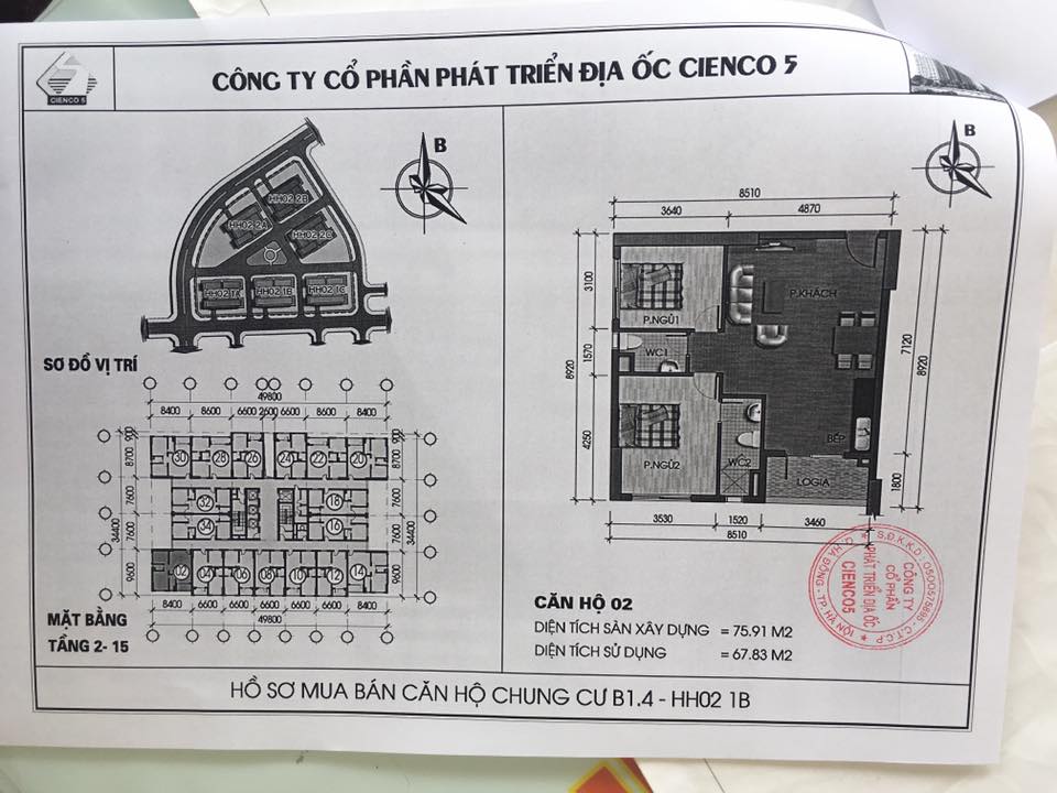 HỢP ĐỒNG MUA BÁN CĂN HỘ CHUNG CƯ HH01 THANH HÀ CIENCO5 MƯỜNG THANH
