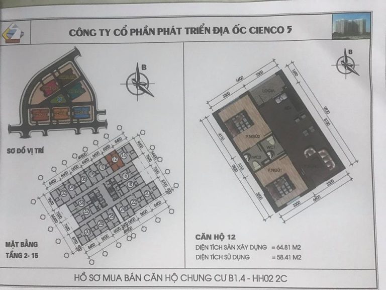 Thiết kế căn hộ chung cư Thanh Hà b1.4 hh02 - 2c Cienco 5 Mường Thanh
