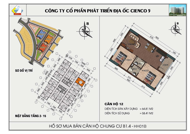 THIẾT KẾ CHI TIẾT CĂN HỘ CHUNG CƯ B1.4 HH01B THANH HÀ CIENCO 5 CHÍNH THỨC