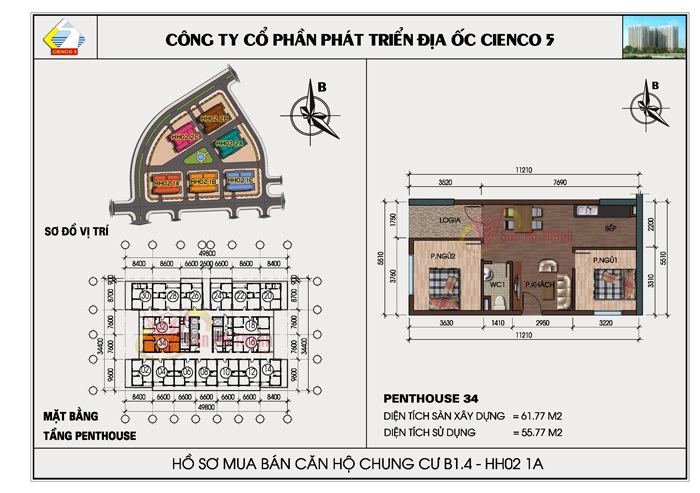 THIẾT KẾ CHI TIẾT CĂN HỘ PENTHOUSE HH02 - 1A, B, C THANH HÀ - MƯỜNG THANH CIENCO 5